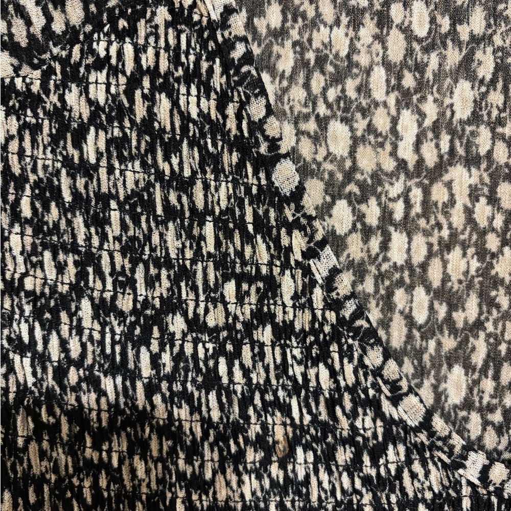 Dex Black and White Floral Long Sleeve Dress - Picture 6 of 10